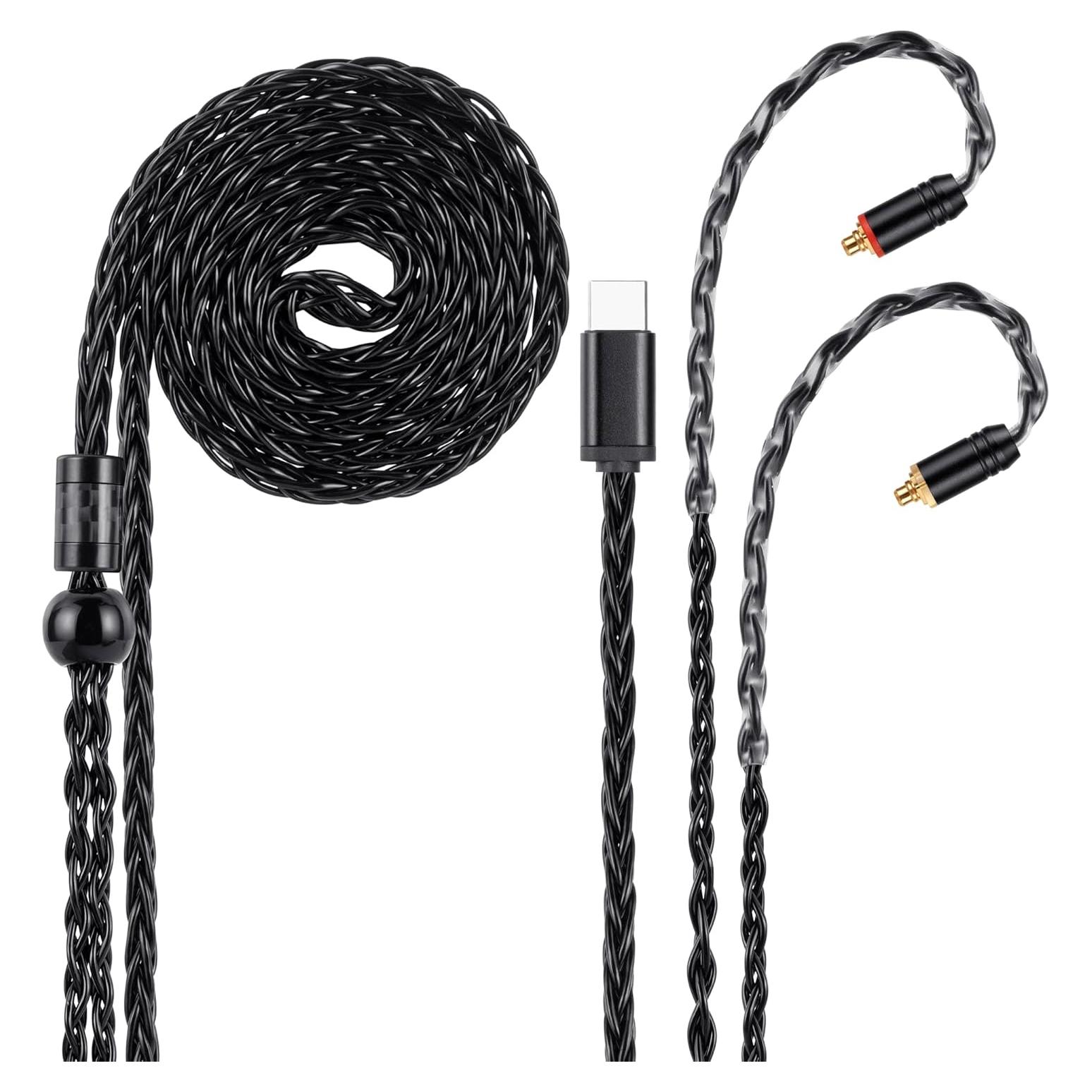 Cable de Auriculares USB-C a Dual MMCX HiFi 1.3m UNCLE LIGHT