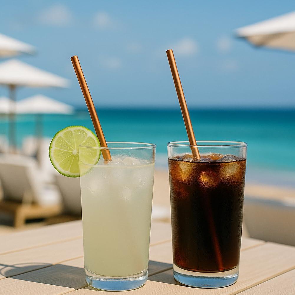 Popotes Reutilizables de Cobre Modern Home - 21.6 cm - Juego de 2