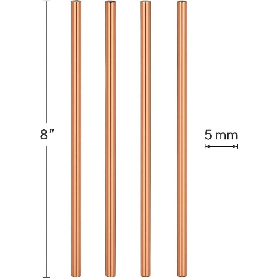 Popotes Reutilizables de Cobre Modern Home - 21.6 cm - Juego de 2