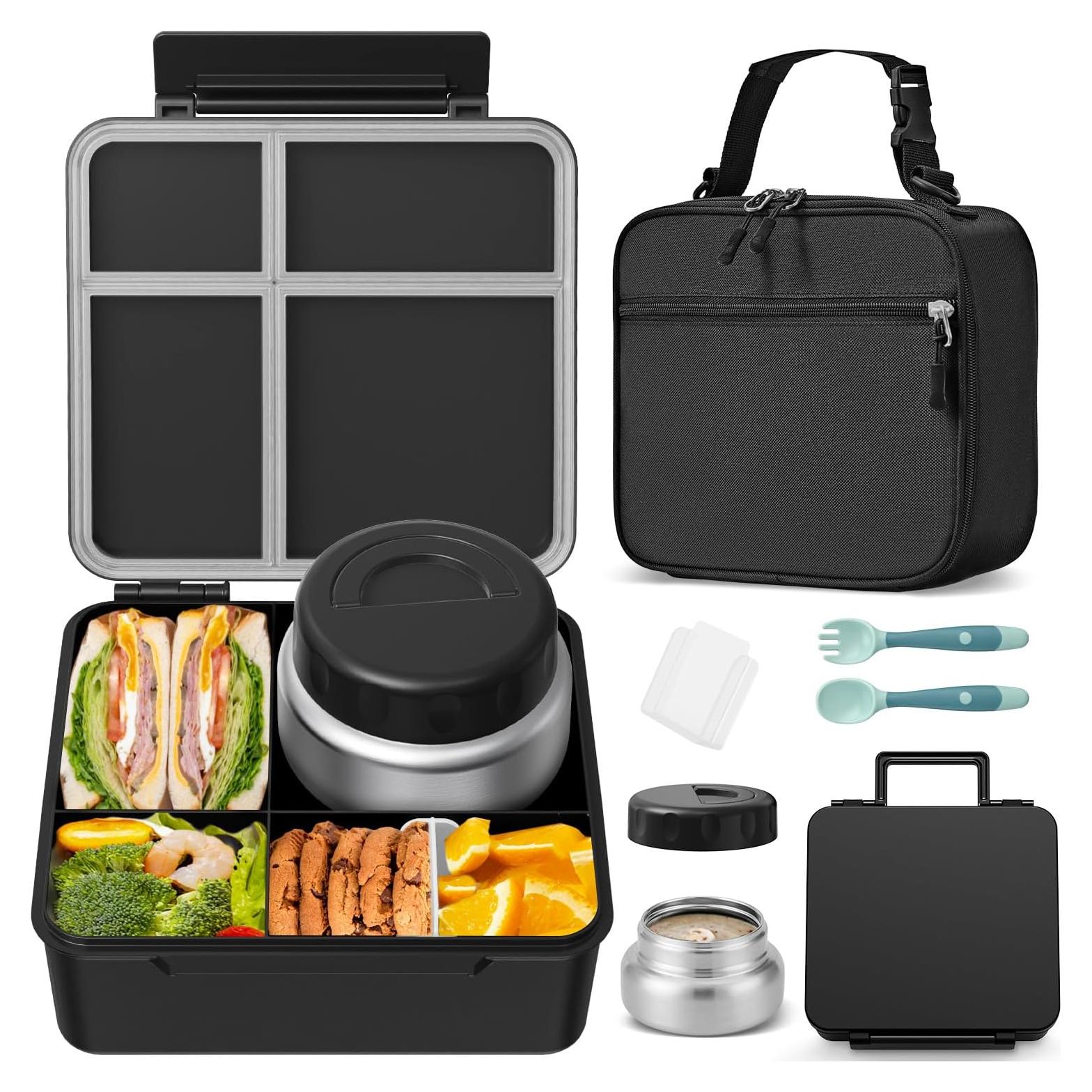 Caja Bento con Termo LOHASOK 1600ml a Prueba de Fugas