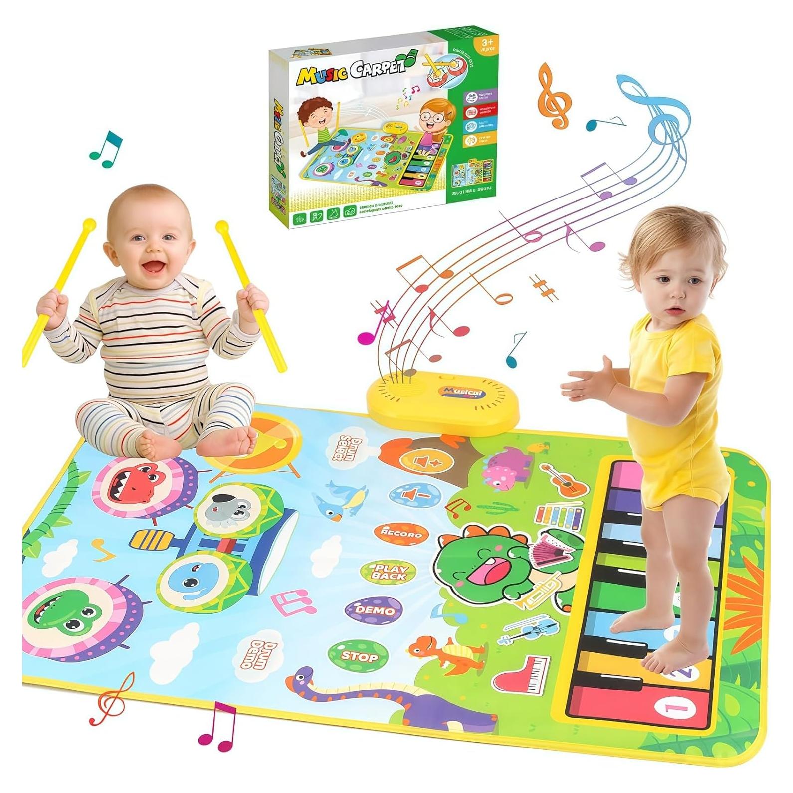 Alfombra Musical Dinosaurio Fuvappil 26.9x30 cm para Bebés