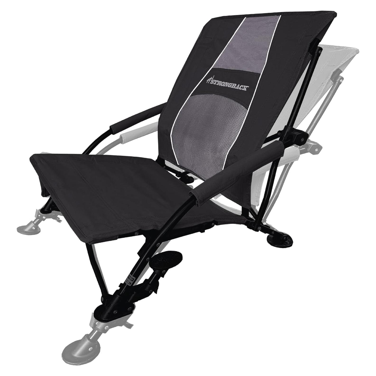 Silla de Playa STRONGBACK Reclinable Gravedad Baja Negra