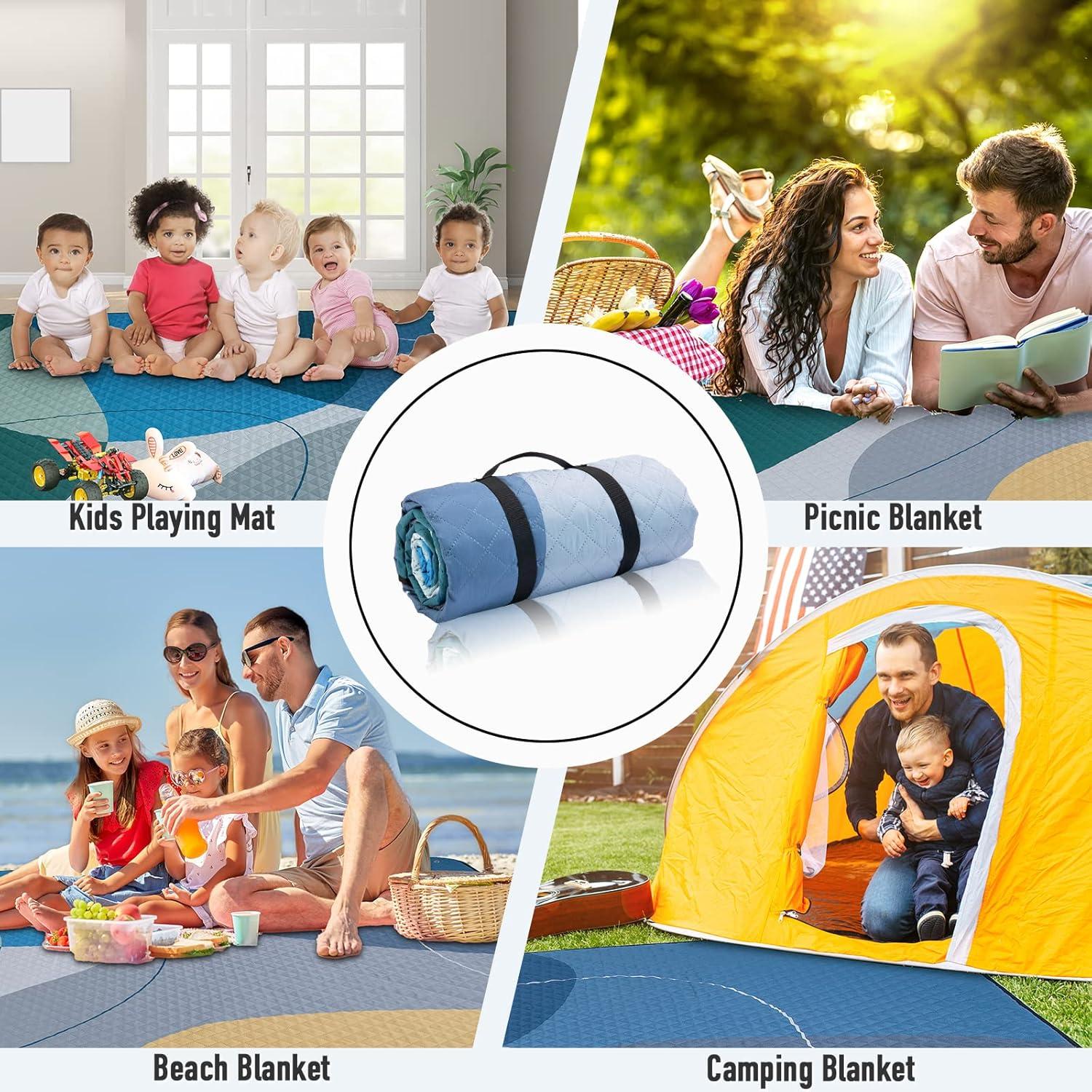 Manta de Picnic Extra Grande PY SUPER MODE Impermeable 210x200 cm