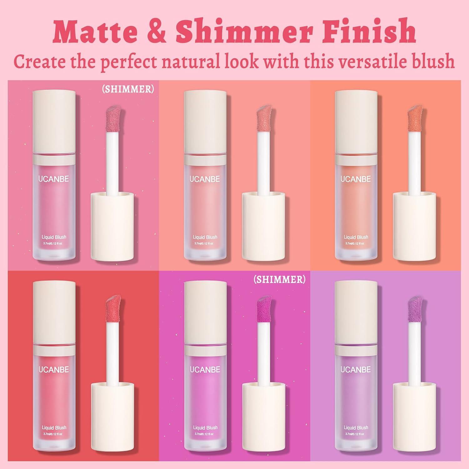 Rubor Líquido UCANBE 01 Rosa - Larga Duración y Brillante