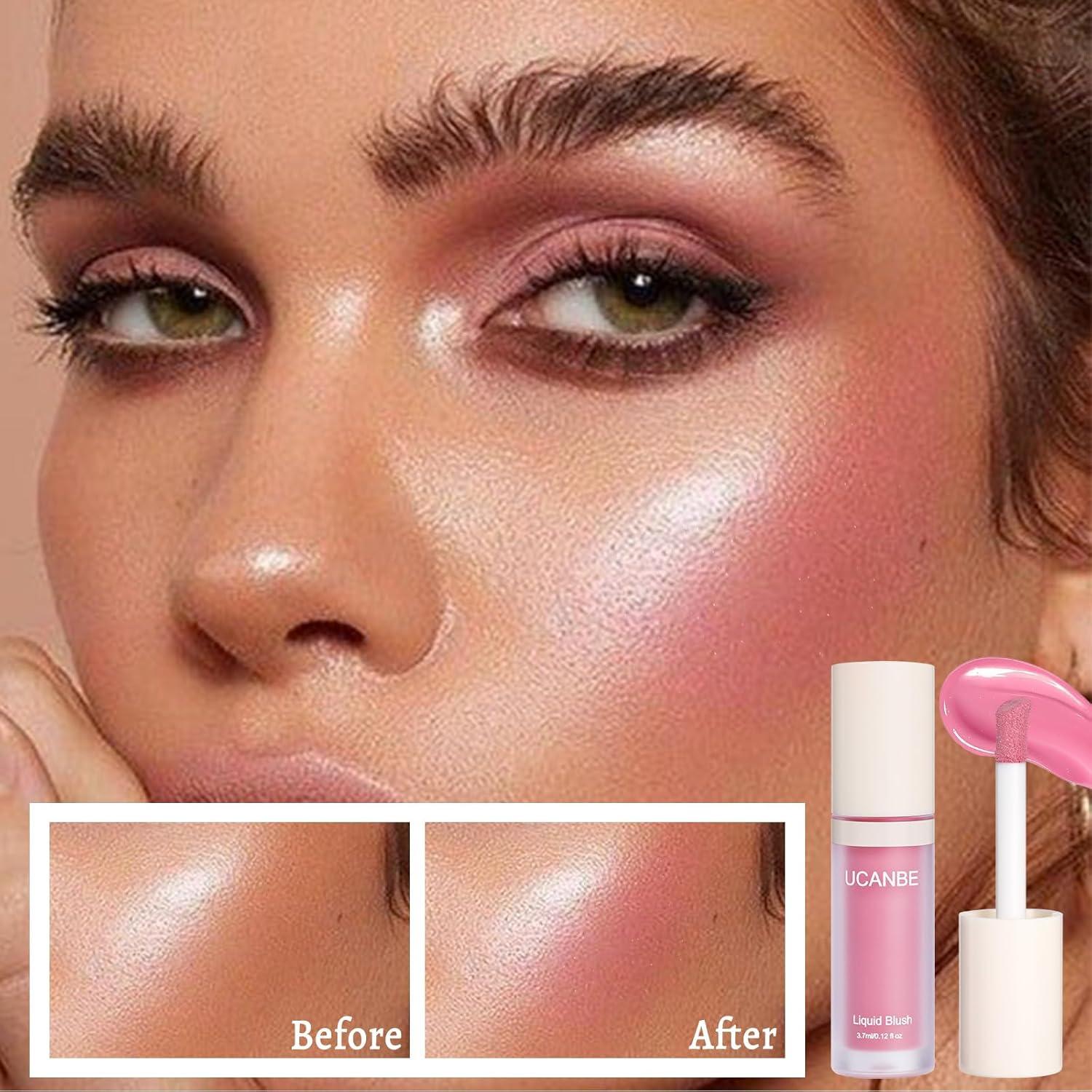 Rubor Líquido UCANBE 01 Rosa - Larga Duración y Brillante