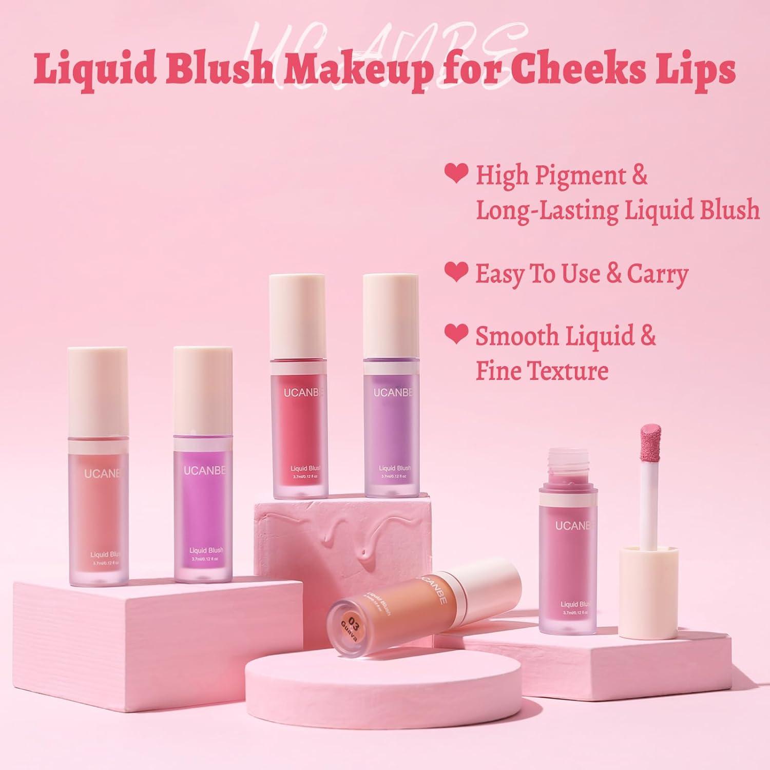 Rubor Líquido UCANBE 01 Rosa - Larga Duración y Brillante