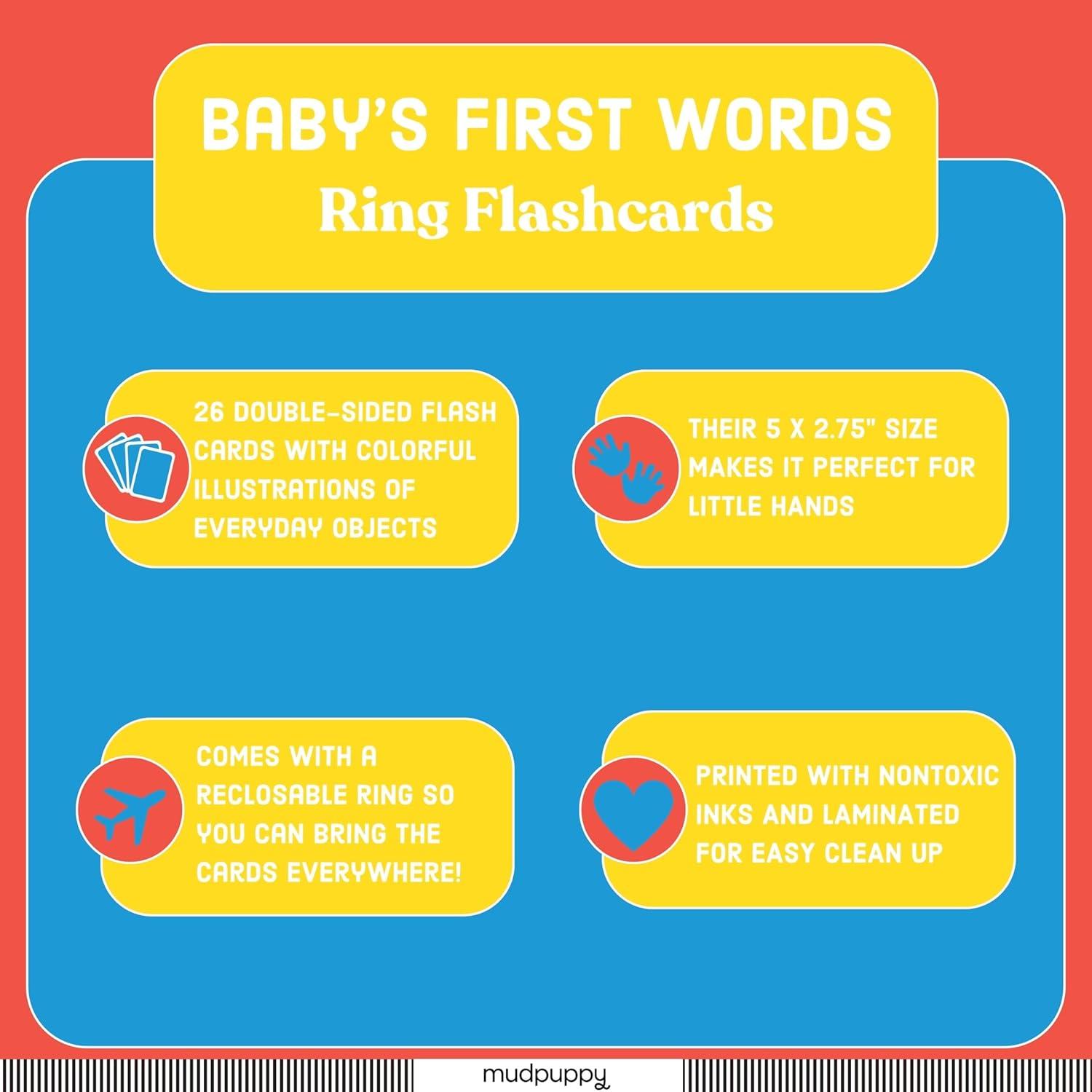 Tarjetas de Flash Mudpuppy - Mis Primeras Palabras 26 Piezas