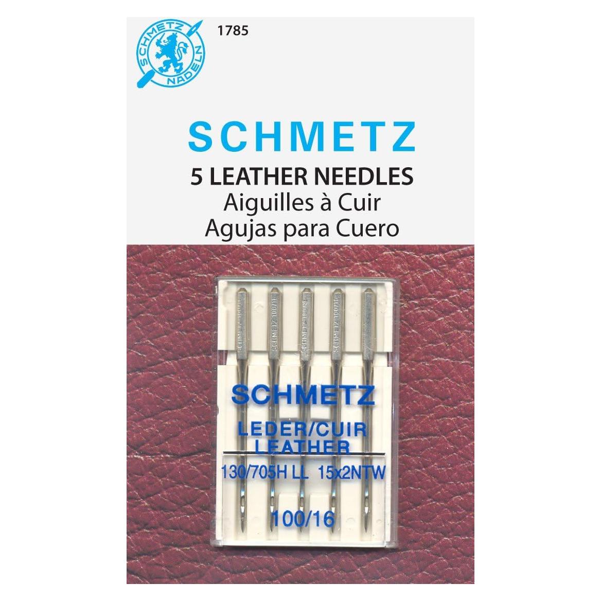 Agujas de Máquina de Coser SCHMETZ para Cuero 16/100 - 5 Unidades