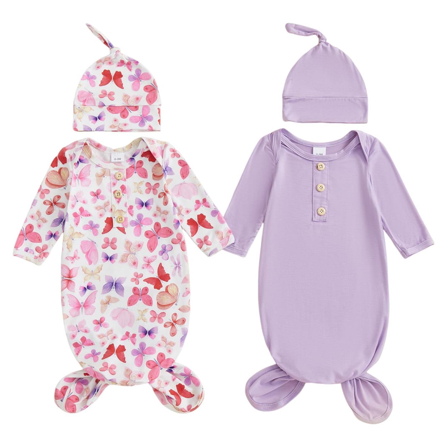 Saco de Dormir para Bebé Woshilaocai 0-3 Meses con Gorro