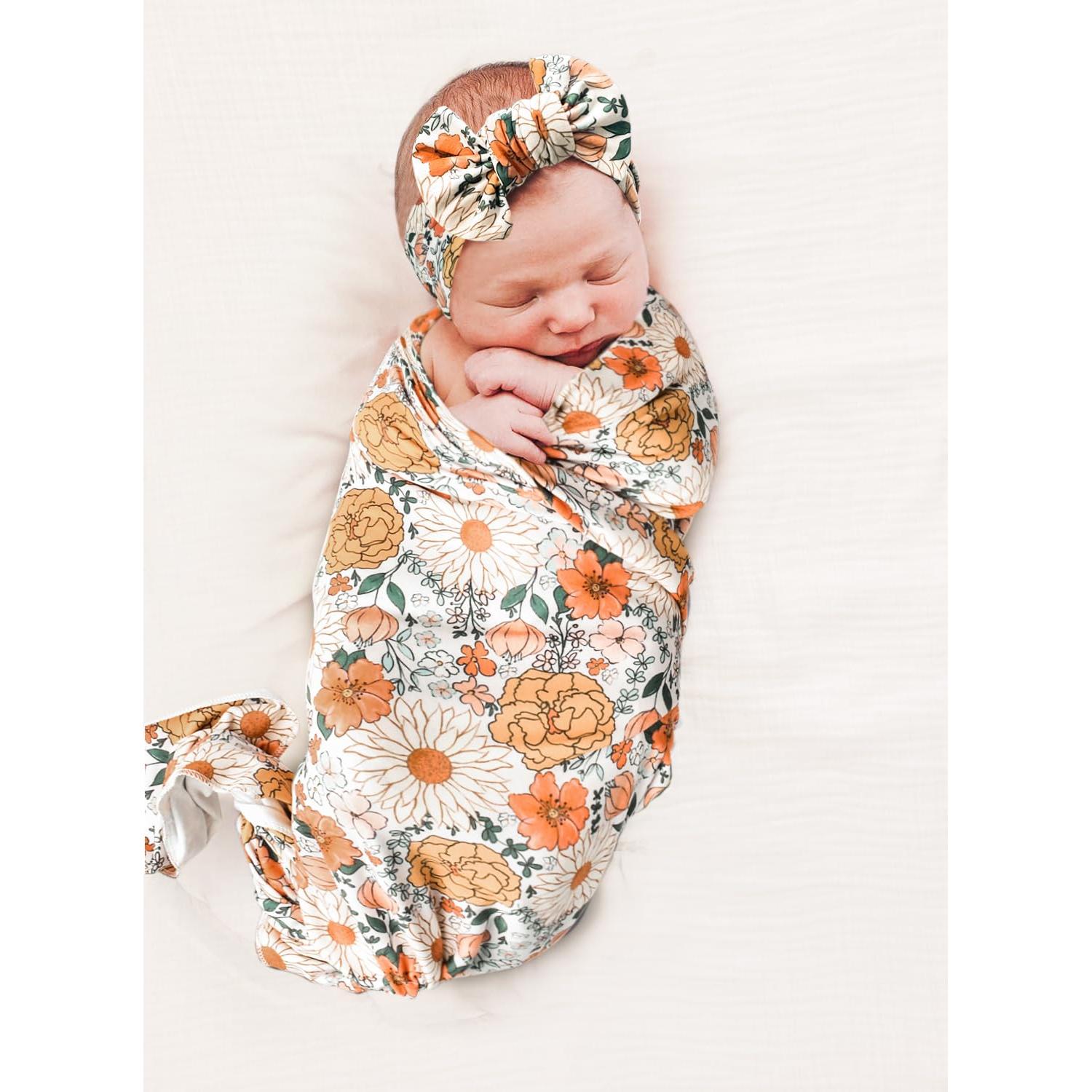 Manta de Recepción para Bebé Niña Konssy + Diadema Beige