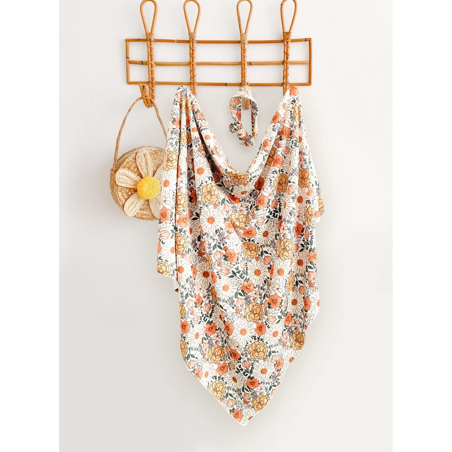 Manta de Recepción para Bebé Niña Konssy + Diadema Beige