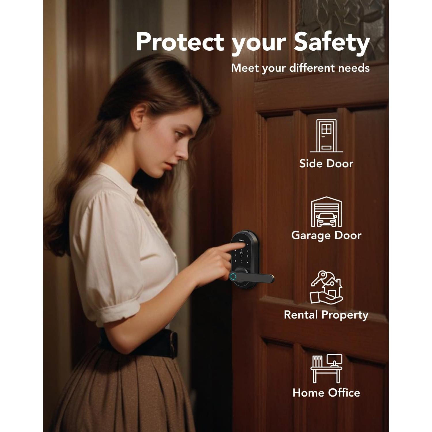 Cerradura Inteligente Devo G7 con Huella Dactilar y Wi-Fi