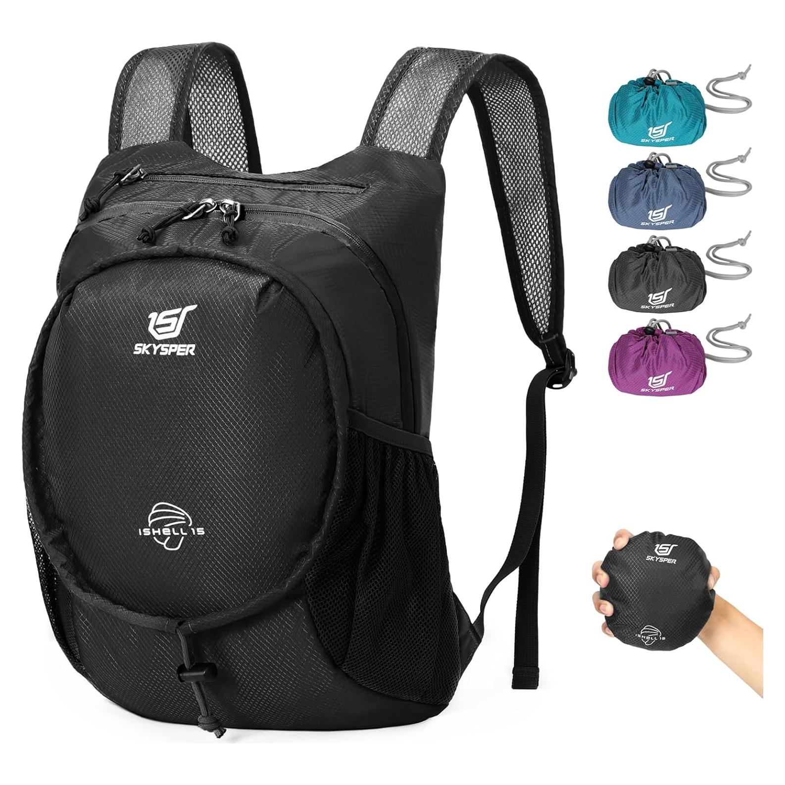 Mochila Plegable SKYSPER 15L Unisex Ligera Resistente al Agua