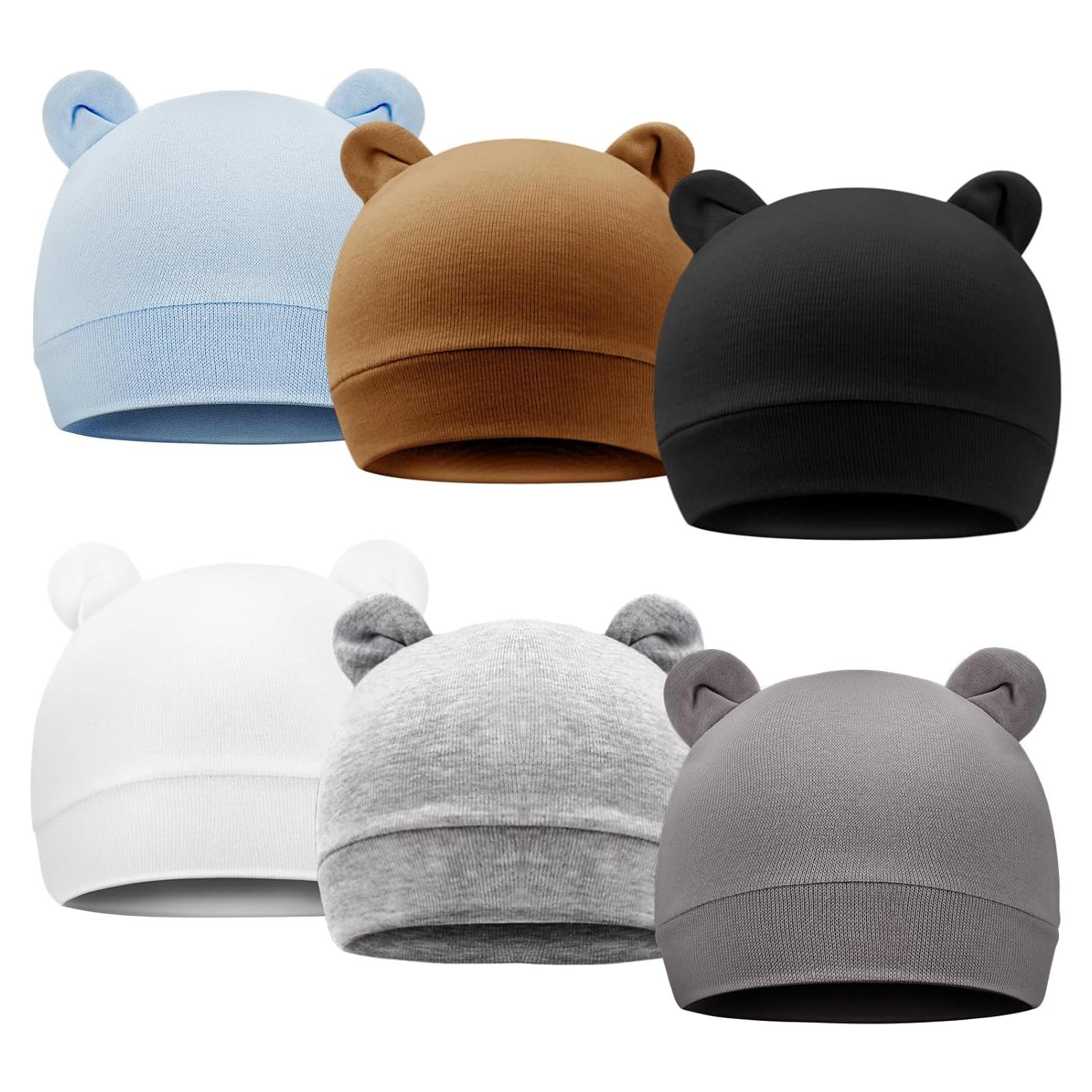 Gorros para Bebés Recién Nacidos AQOKKA con Orejas de Oso