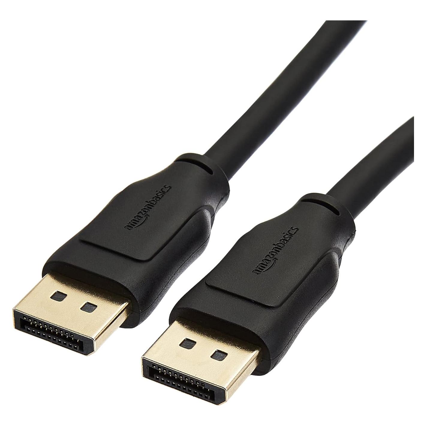 Cable DisplayPort 1.4 Amazon Basics 0.91m 8K@60Hz HDR Negro
