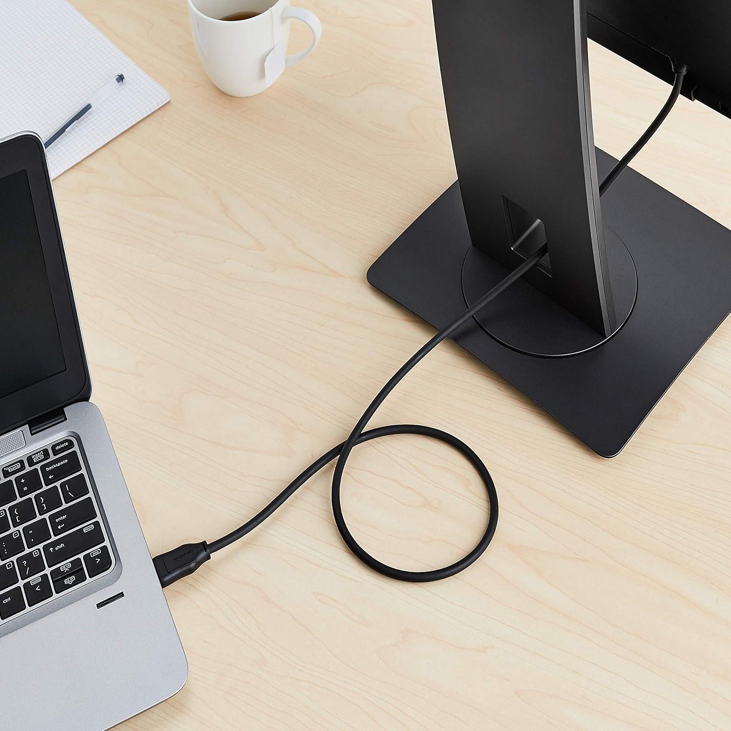 Cable DisplayPort 1.4 Amazon Basics 0.91m 8K@60Hz HDR Negro