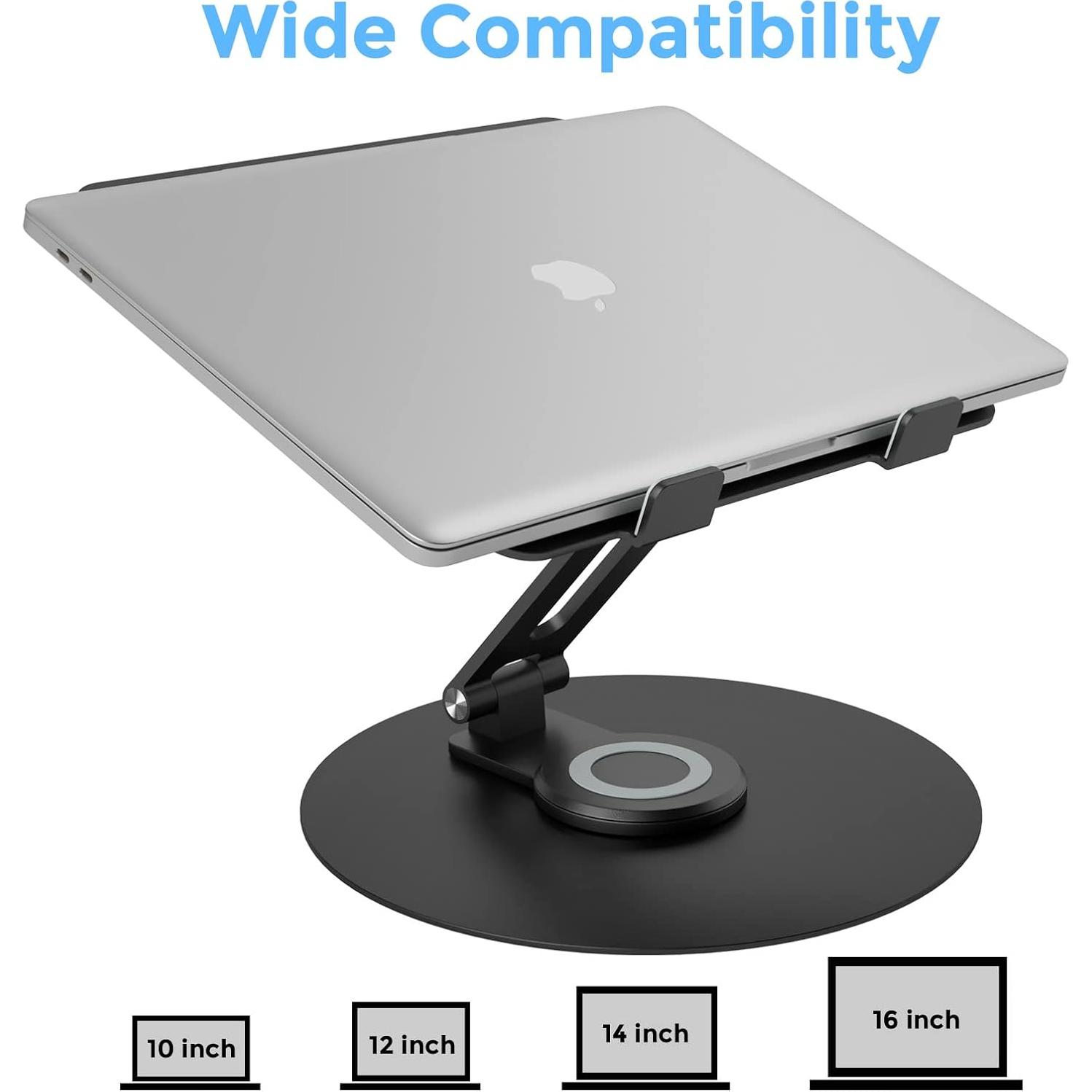 Soporte Giratorio para Laptop Epherie Ajustable 360° Negro