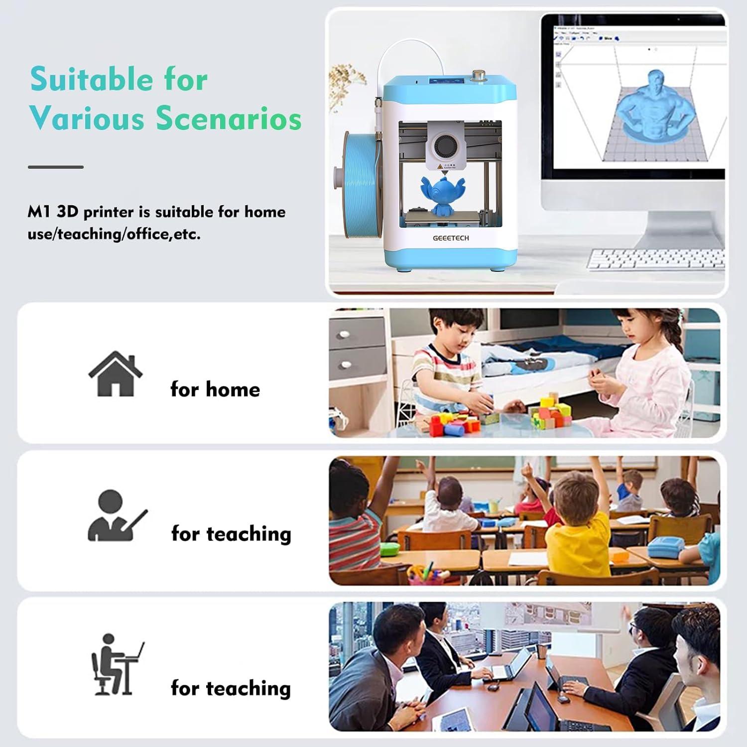 Impresora 3D Mini Geeetech M1 para Niños y Principiantes