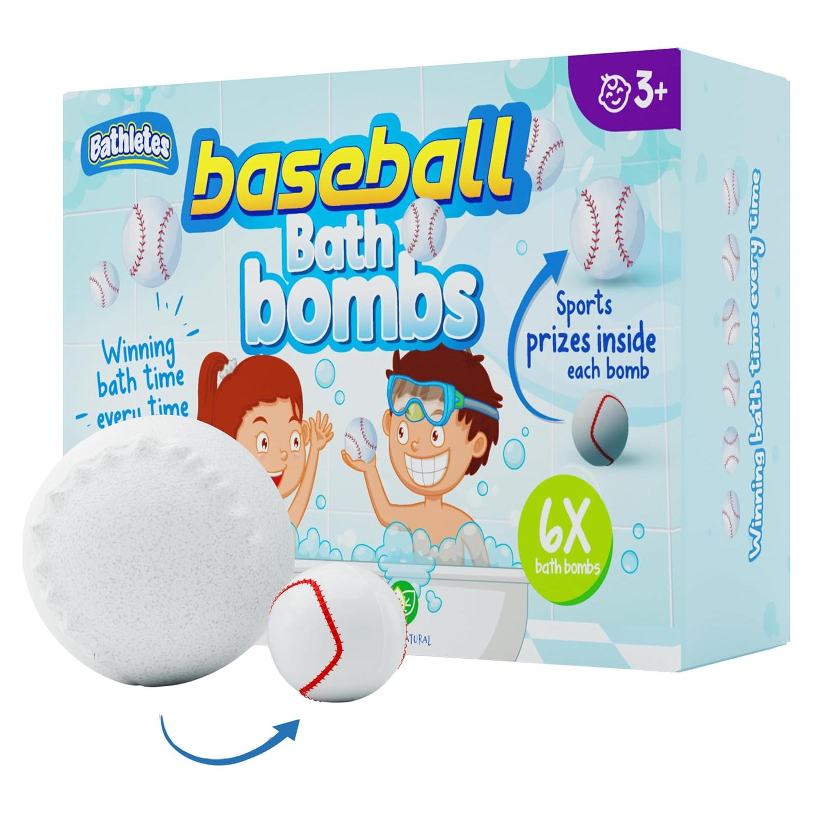 Set de 6 Bombas de Baño Deportivas Bathletes - Béisbol