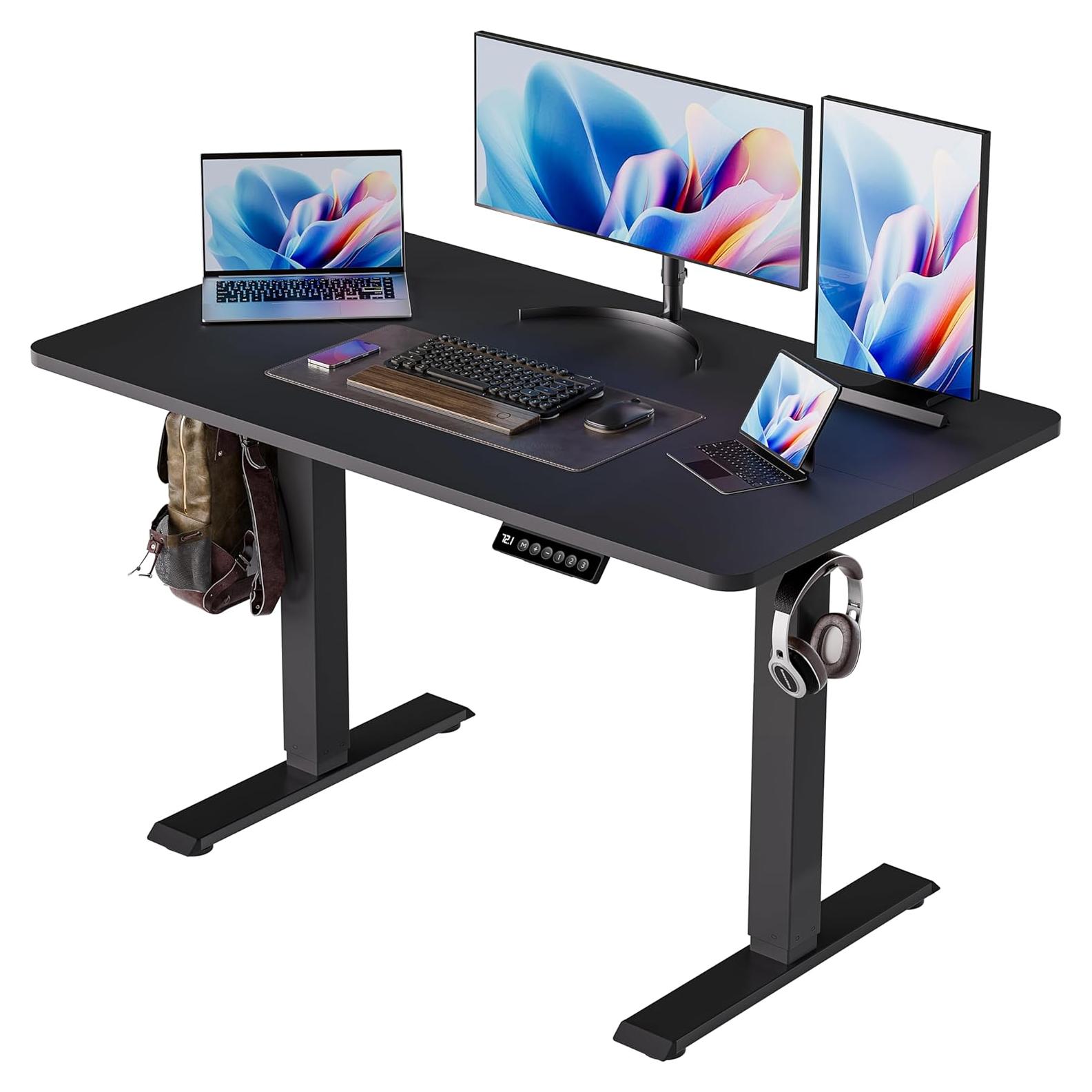 Escritorio Eléctrico Ajustable BIZUM 40x60 cm Negro Ergonómico