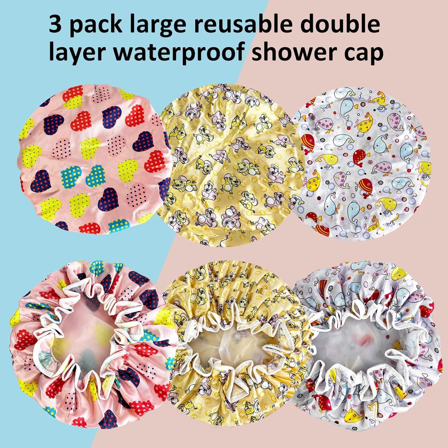 Gorro de Ducha Reutilizable para Niños JZPAMJ - 3 Piezas