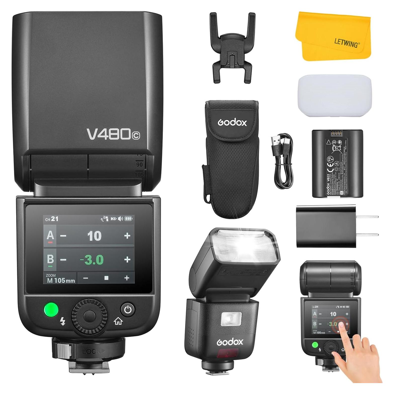 Flash Godox V480C TTL Inalámbrico para Canon 650 Flashes