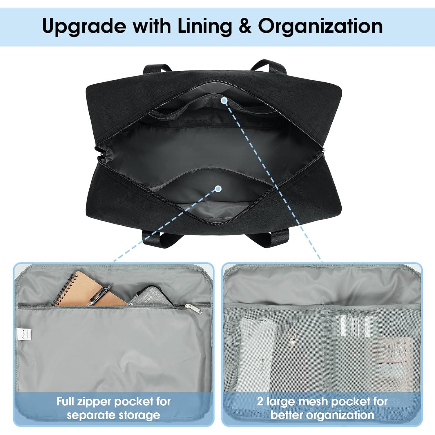 Bolsa de Viaje Plegable Narwey 30L Negra para Spirit Airlines