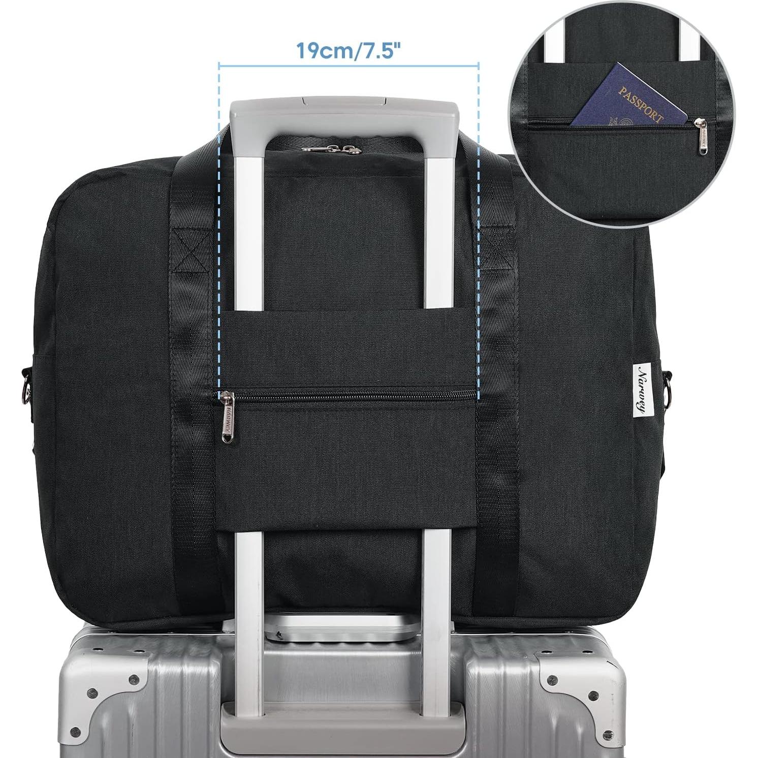 Bolsa de Viaje Plegable Narwey 30L Negra para Spirit Airlines