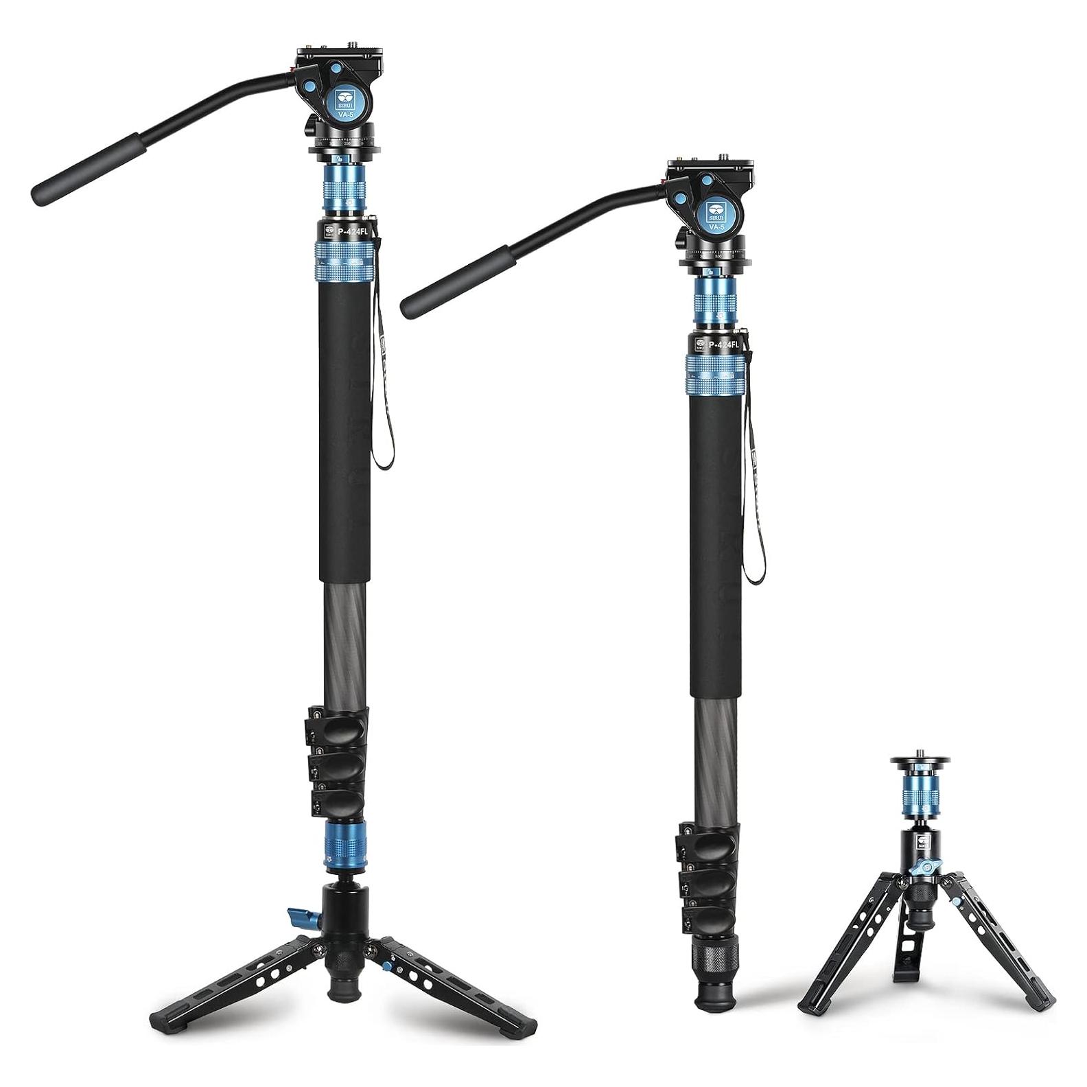 Monopie Profesional SIRUI P-424FL de Fibra de Carbono 198 cm