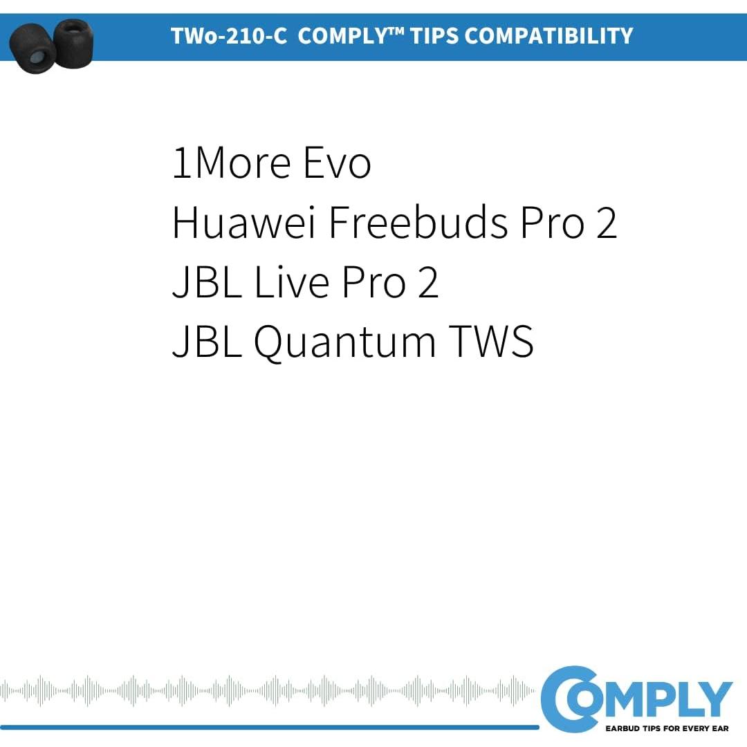Puntas de Espuma Comply TWo-210-C para Auriculares Jabra y JBL - 3 Pares