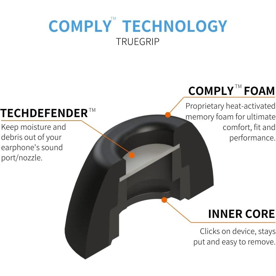 Puntas de Espuma Comply TWo-210-C para Auriculares Jabra y JBL - 3 Pares