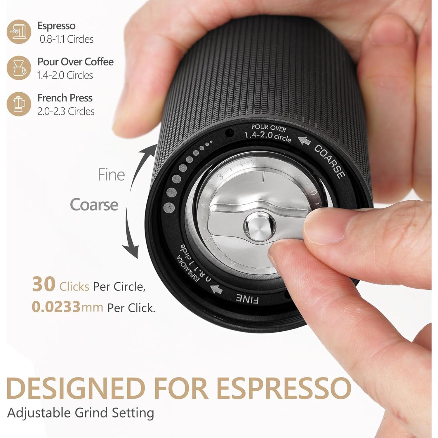 Molino de Café Manual TIMEMORE C3 ESP Negro - Acero Inoxidable