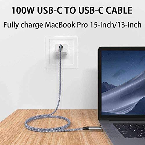 Cable USB C a USB C 100W 5A 2.0M Nylon Zusnxaxe