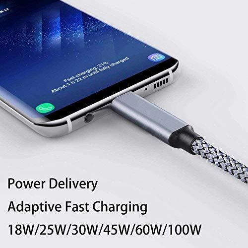Cable USB C a USB C 100W 5A 2.0M Nylon Zusnxaxe