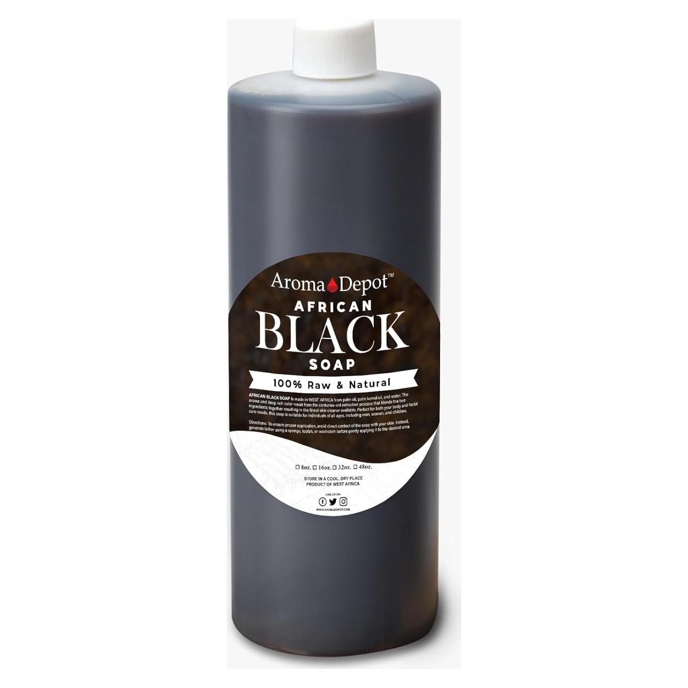 Jabón Negro Africano Líquido Aroma Depot 0.95 L Natural