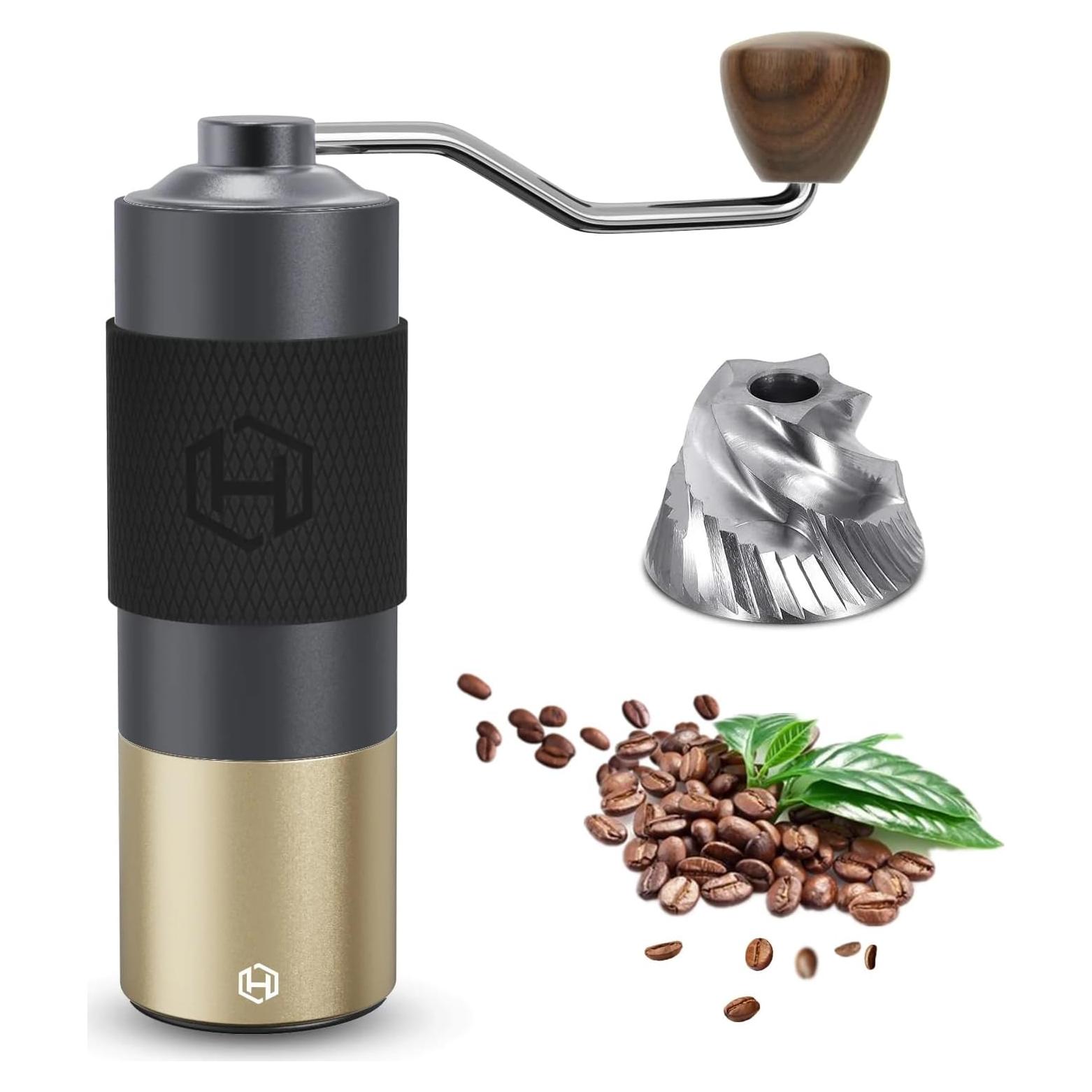 Molino de Café Manual HEIHOX Acero Inoxidable 30g Ajustable