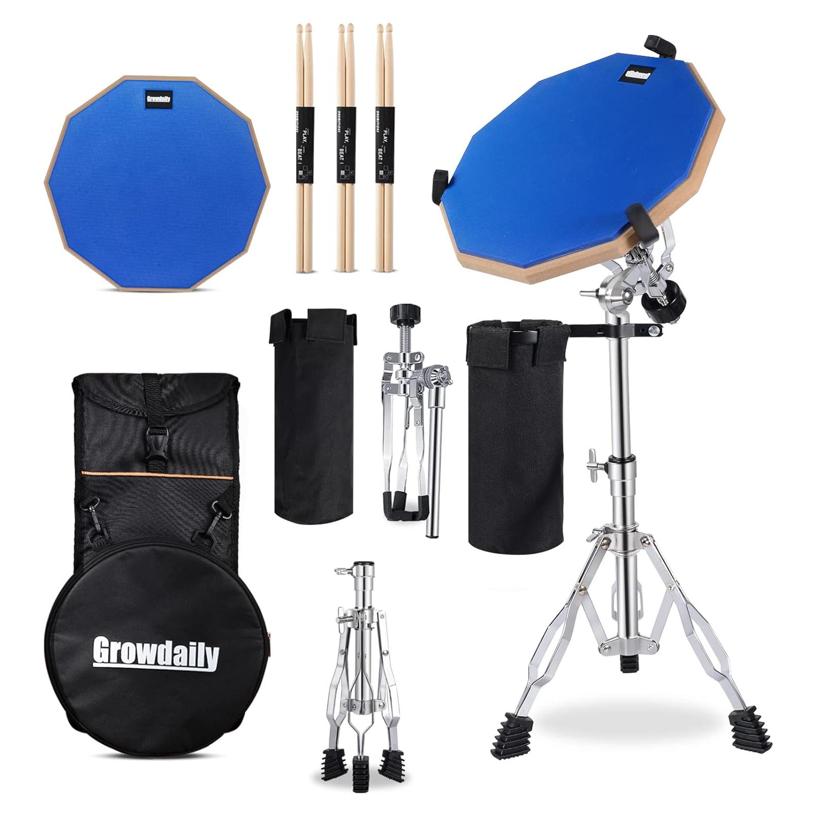 Juego de Pad de Práctica de Tambor GrowDaily 12" Azul