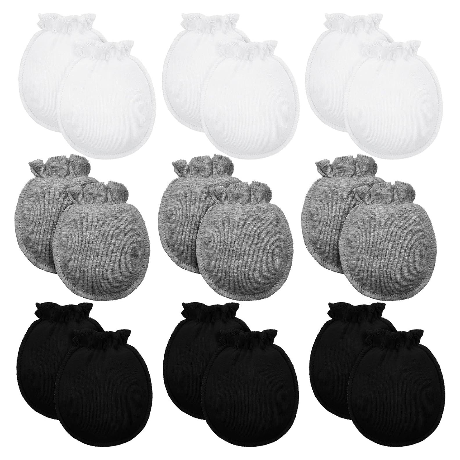 9 Pares Manoplas Bebé Algodón Sin Rasguños 0-6 Meses