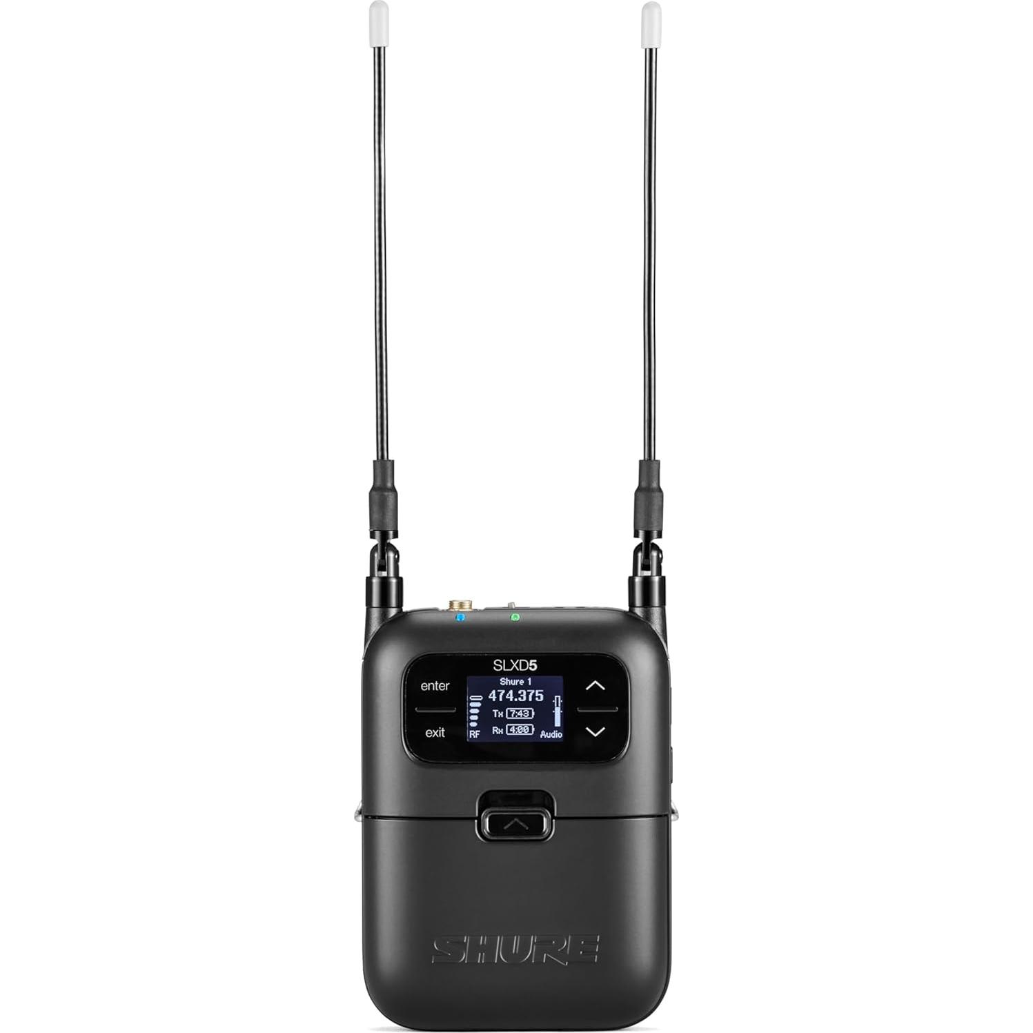 Sistema Inalámbrico Digital Shure SLXD15 - Transmisor SLXD1 y Receptor SLXD5