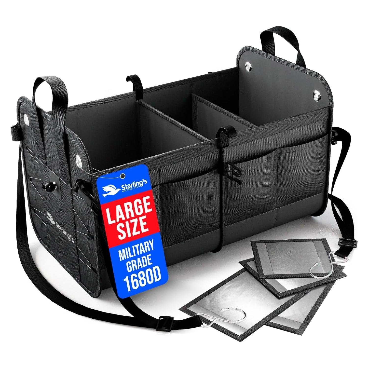 Organizador de Maletero Starling's Grande Negro Plegable 6.8L