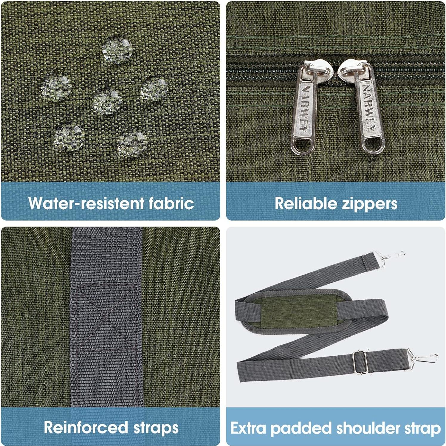 Bolsa de Viaje Plegable Narwey 30L Verde Militar 45.72x35.56x20.32 cm