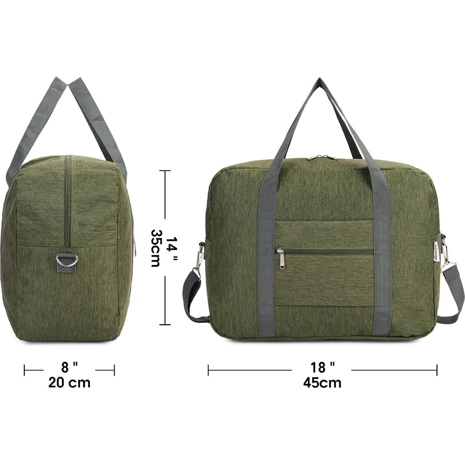 Bolsa de Viaje Plegable Narwey 30L Verde Militar 45.72x35.56x20.32 cm