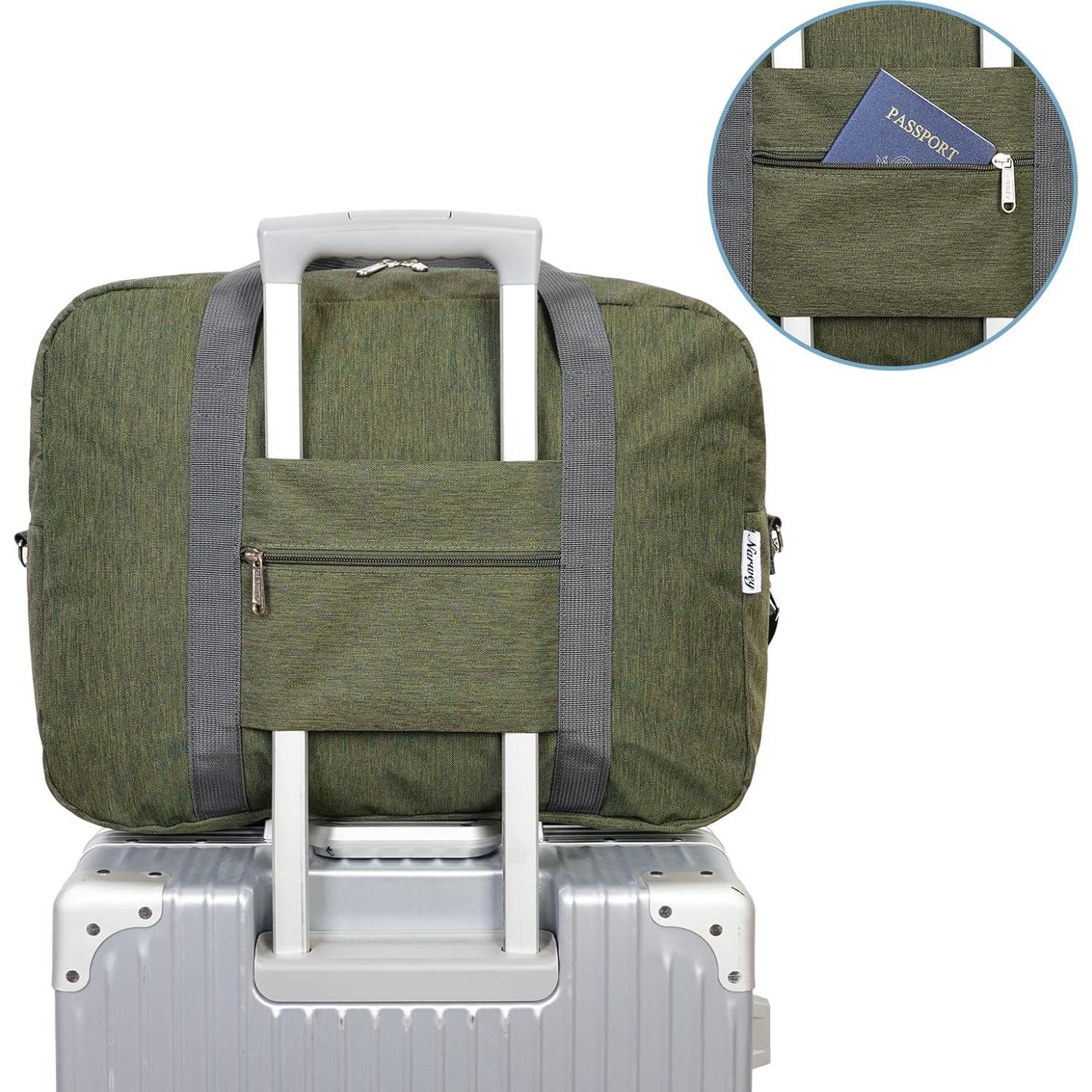 Bolsa de Viaje Plegable Narwey 30L Verde Militar 45.72x35.56x20.32 cm