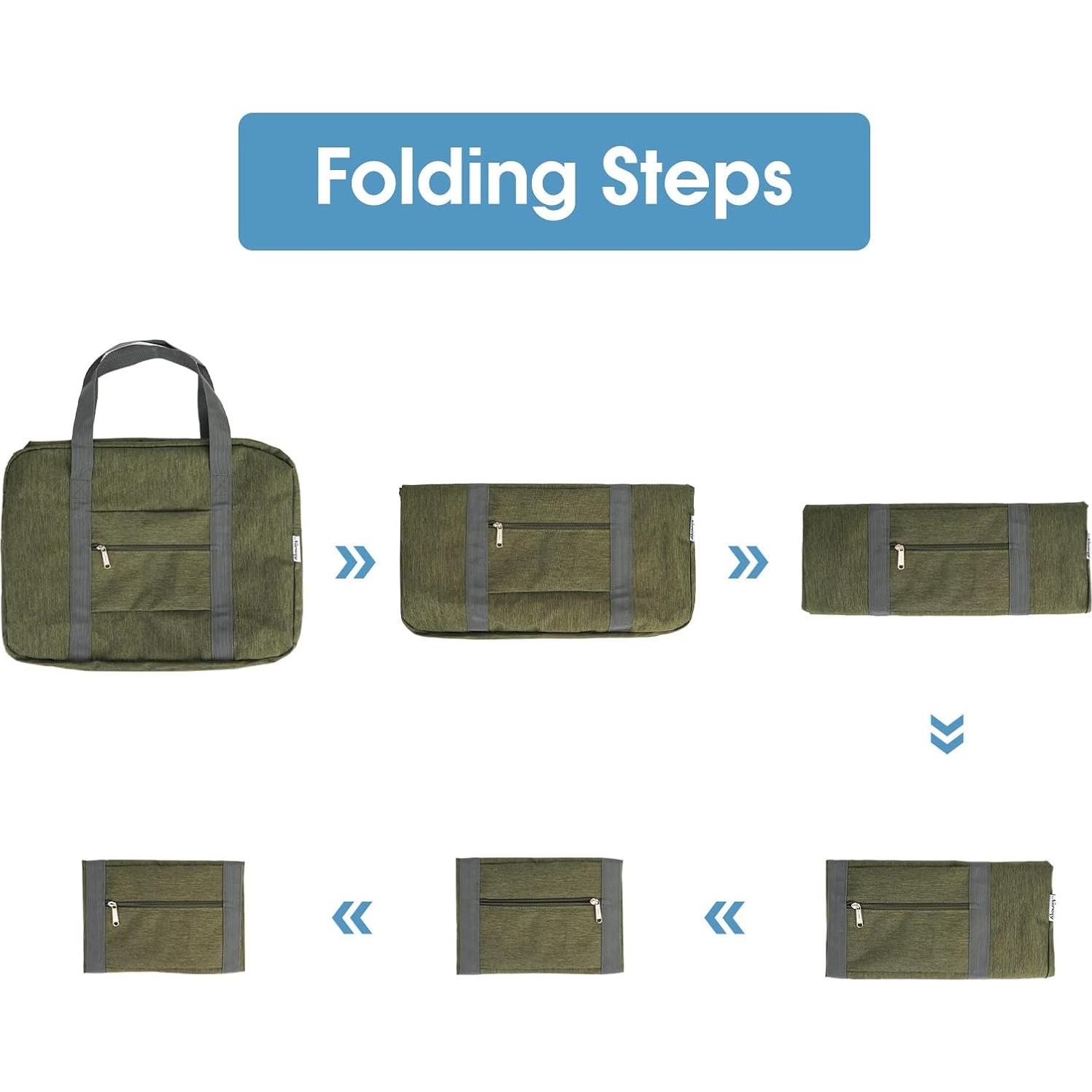 Bolsa de Viaje Plegable Narwey 30L Verde Militar 45.72x35.56x20.32 cm