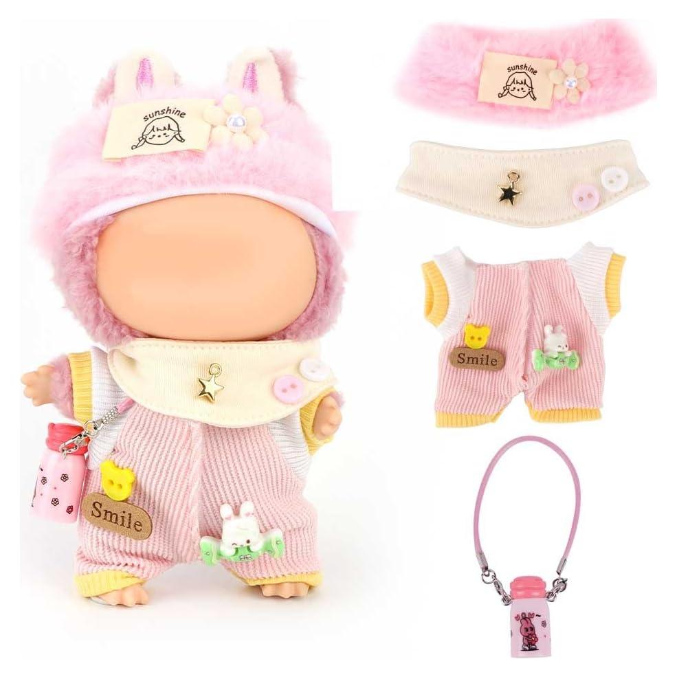 Conjunto de Ropa para Muñeca WALLFID 17cm 4 Piezas Rosa