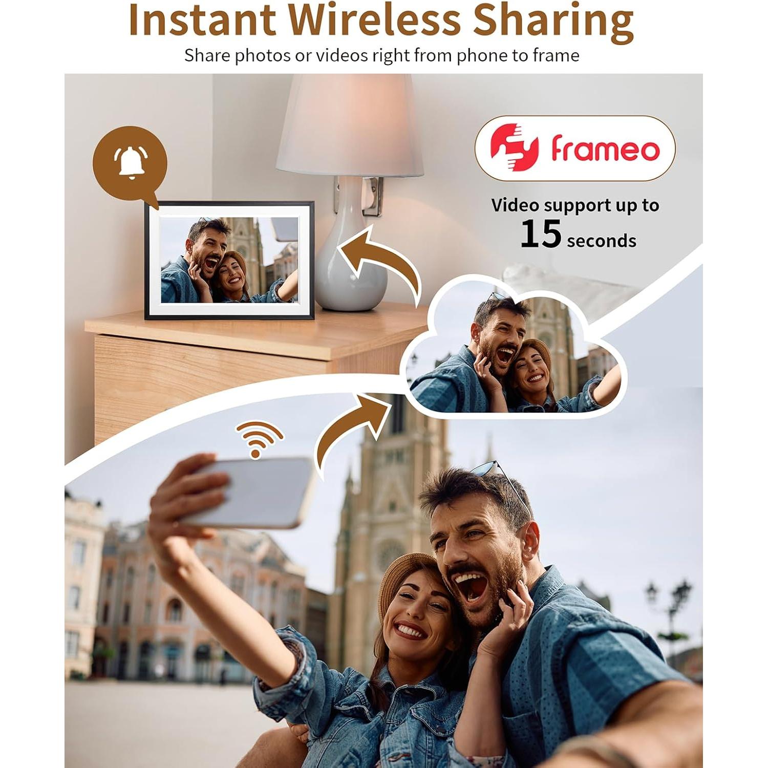 Marco Digital WiFi 10.1" Frameo Pantalla Táctil HD 32GB