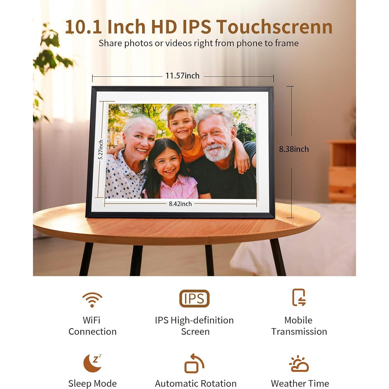 Marco Digital WiFi 10.1" Frameo Pantalla Táctil HD 32GB