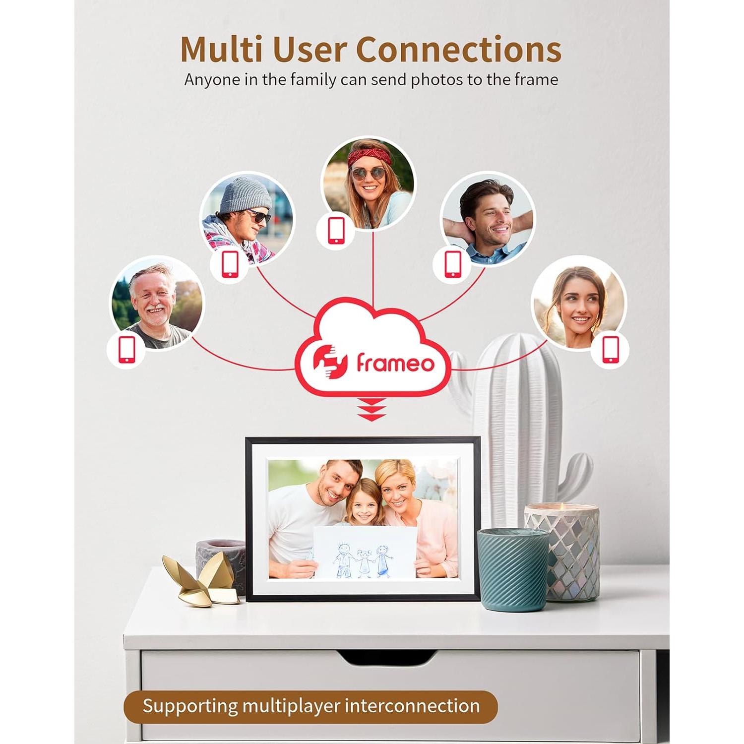 Marco Digital WiFi 10.1" Frameo Pantalla Táctil HD 32GB
