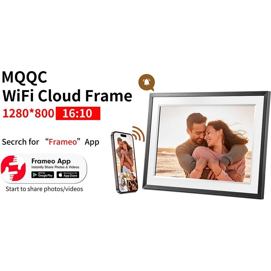 Marco Digital WiFi 10.1" Frameo Pantalla Táctil HD 32GB