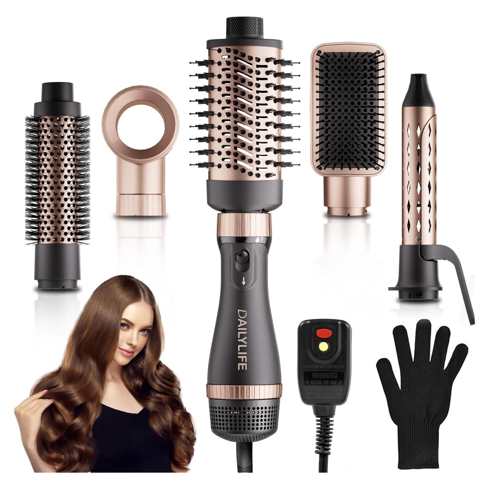 Cepillo Secador DAILYLIFE AB-641 con 5 Accesorios y Función Iónica